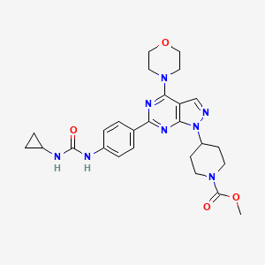 molecular formula C₂₆H₃₂N₈O₄ B593760 mTOR Inhibitor WYE-23 CAS No. 1062169-46-3