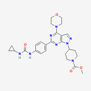 molecular formula C₂₆H₃₂N₈O₄ B593760 mTOR Inhibitor, WYE-23 CAS No. 1062169-46-3
