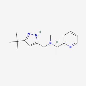 molecular formula C16H24N4 B5937611 N-[(3-tert-butyl-1H-pyrazol-5-yl)methyl]-N-methyl-1-pyridin-2-ylethanamine 