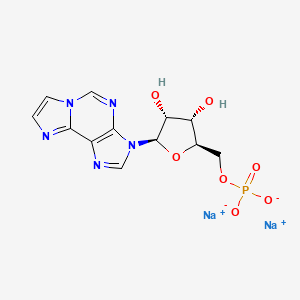 molecular formula C12H12N5Na2O7P B593764 1,N6-乙烯腺苷 5/'-单磷酸（钠盐） CAS No. 885597-18-2