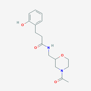 molecular formula C16H22N2O4 B5937643 N-[(4-acetylmorpholin-2-yl)methyl]-3-(2-hydroxyphenyl)propanamide 