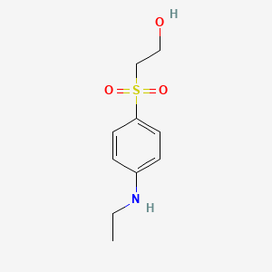 molecular formula C10H15NO3S B593765 2-[4-(Ethylamino)benzene-1-sulfonyl]ethan-1-ol CAS No. 128954-38-1