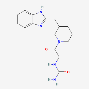 molecular formula C16H21N5O2 B5937673 N-{2-[3-(1H-benzimidazol-2-ylmethyl)piperidin-1-yl]-2-oxoethyl}urea 