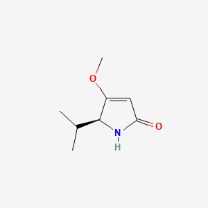 molecular formula C8H13NO2 B593771 (S)-5-Isopropyl-4-methoxy-1H-pyrrol-2(5H)-one CAS No. 133908-08-4