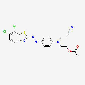 molecular formula C20H17Cl2N5O2S B593772 Propanenitrile, 3-((2-(acetyloxy)ethyl)(4-((6,7-dichloro-2-benzothiazolyl)azo)phenyl)amino)- CAS No. 127126-02-7