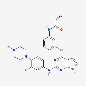 molecular formula C26H26FN7O2 B593773 Avitinib CAS No. 1557267-42-1