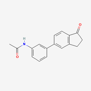 molecular formula C17H15NO2 B5937781 N-[3-(1-oxo-2,3-dihydro-1H-inden-5-yl)phenyl]acetamide 
