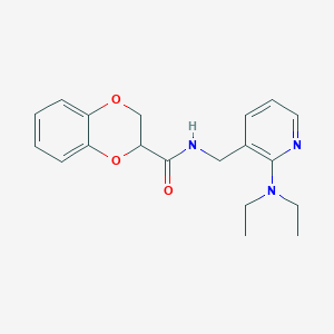 molecular formula C19H23N3O3 B5937782 N-{[2-(diethylamino)pyridin-3-yl]methyl}-2,3-dihydro-1,4-benzodioxine-2-carboxamide 