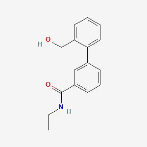 molecular formula C16H17NO2 B5937793 N-ethyl-2'-(hydroxymethyl)biphenyl-3-carboxamide 