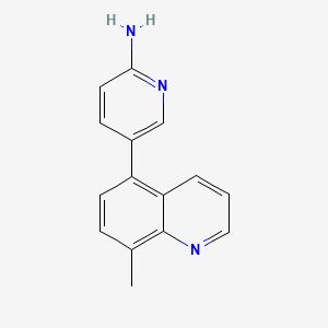 molecular formula C15H13N3 B5937838 5-(8-methylquinolin-5-yl)pyridin-2-amine 