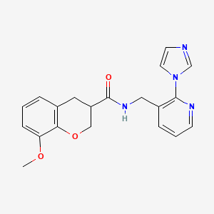 molecular formula C20H20N4O3 B5937853 N-{[2-(1H-imidazol-1-yl)pyridin-3-yl]methyl}-8-methoxychromane-3-carboxamide 