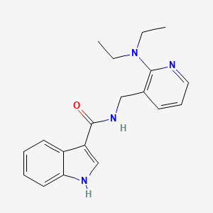 molecular formula C19H22N4O B5937857 N-{[2-(diethylamino)pyridin-3-yl]methyl}-1H-indole-3-carboxamide 