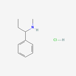 molecular formula C10H16ClN B593788 N-Methyl-1-phenylpropan-1-amine hydrochloride CAS No. 76605-79-3