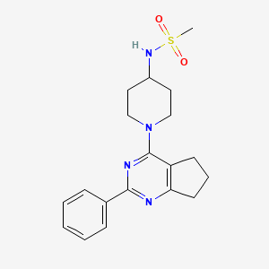 molecular formula C19H24N4O2S B5937928 N-[1-(2-phenyl-6,7-dihydro-5H-cyclopenta[d]pyrimidin-4-yl)piperidin-4-yl]methanesulfonamide 