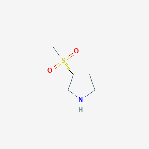 molecular formula C5H11NO2S B059380 (R)-3-(Methylsulfonyl)pyrrolidine CAS No. 1234576-84-1