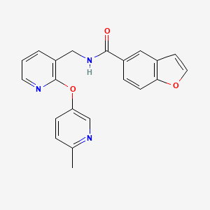 molecular formula C21H17N3O3 B5938019 N-({2-[(6-methylpyridin-3-yl)oxy]pyridin-3-yl}methyl)-1-benzofuran-5-carboxamide 
