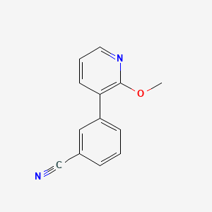 molecular formula C13H10N2O B5938051 3-(2-methoxypyridin-3-yl)benzonitrile 