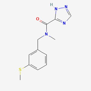molecular formula C12H14N4OS B5938185 N-methyl-N-[3-(methylthio)benzyl]-1H-1,2,4-triazole-5-carboxamide 