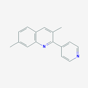 molecular formula C16H14N2 B5938308 3,7-dimethyl-2-pyridin-4-ylquinoline 