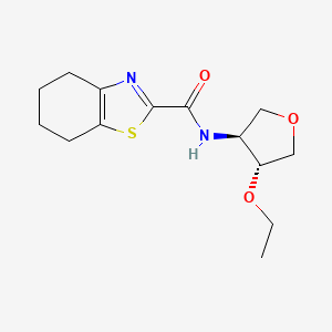molecular formula C14H20N2O3S B5938392 N-[(3S*,4R*)-4-ethoxytetrahydrofuran-3-yl]-4,5,6,7-tetrahydro-1,3-benzothiazole-2-carboxamide 