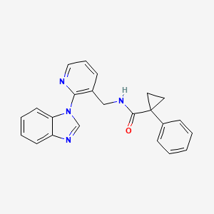 molecular formula C23H20N4O B5938459 N-{[2-(1H-benzimidazol-1-yl)pyridin-3-yl]methyl}-1-phenylcyclopropanecarboxamide 