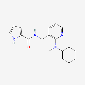molecular formula C18H24N4O B5938472 N-({2-[cyclohexyl(methyl)amino]pyridin-3-yl}methyl)-1H-pyrrole-2-carboxamide 