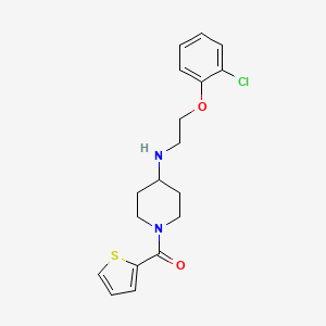 molecular formula C18H21ClN2O2S B5938506 N-[2-(2-chlorophenoxy)ethyl]-1-(2-thienylcarbonyl)piperidin-4-amine 