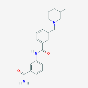 molecular formula C21H25N3O2 B5938574 N-[3-(aminocarbonyl)phenyl]-3-[(3-methylpiperidin-1-yl)methyl]benzamide 