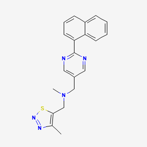 molecular formula C20H19N5S B5938794 N-methyl-1-(4-methyl-1,2,3-thiadiazol-5-yl)-N-{[2-(1-naphthyl)pyrimidin-5-yl]methyl}methanamine 