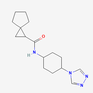 molecular formula C16H24N4O B5938817 N-[trans-4-(4H-1,2,4-triazol-4-yl)cyclohexyl]spiro[2.4]heptane-1-carboxamide 