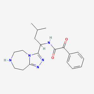 molecular formula C19H25N5O2 B5938839 N-[3-methyl-1-(6,7,8,9-tetrahydro-5H-[1,2,4]triazolo[4,3-d][1,4]diazepin-3-yl)butyl]-2-oxo-2-phenylacetamide 