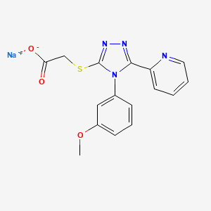 molecular formula C16H13N4NaO3S B593885 GJ103 sodium salt 