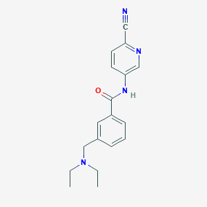molecular formula C18H20N4O B5938869 N-(6-cyanopyridin-3-yl)-3-[(diethylamino)methyl]benzamide 