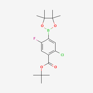 tert-Butyl 2-chloro-5-fluoro-4-(4,4,5,5-tetramethyl-1,3,2-dioxaborolan-2-yl)benzoate