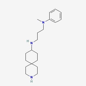 molecular formula C20H33N3 B5938914 N'-3-azaspiro[5.5]undec-9-yl-N-methyl-N-phenyl-1,3-propanediamine dihydrochloride 