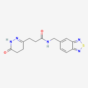 molecular formula C14H15N5O2S B5938950 N-(2,1,3-benzothiadiazol-5-ylmethyl)-3-(6-oxo-1,4,5,6-tetrahydropyridazin-3-yl)propanamide 