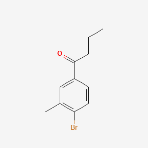 molecular formula C11H13BrO B593896 1-(4-Bromo-3-methylphenyl)butan-1-one CAS No. 1266996-84-2
