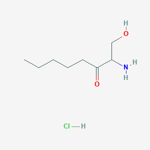 molecular formula C8H17NO2 ? HCl B593903 2-Amino-1-hydroxyoctan-3-one;hydrochloride CAS No. 1824382-78-6