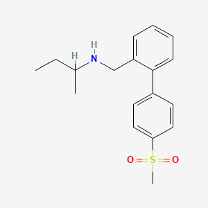 molecular formula C18H23NO2S B5939142 N-{[4'-(methylsulfonyl)biphenyl-2-yl]methyl}butan-2-amine 