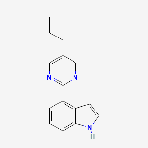 molecular formula C15H15N3 B5939155 4-(5-propylpyrimidin-2-yl)-1H-indole 