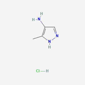 molecular formula C4H8ClN3 B593917 3-methyl-1H-pyrazol-4-amine hydrochloride CAS No. 1228070-91-4