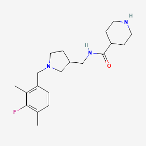 molecular formula C20H30FN3O B5939186 N-{[1-(3-fluoro-2,4-dimethylbenzyl)-3-pyrrolidinyl]methyl}-4-piperidinecarboxamide dihydrochloride 