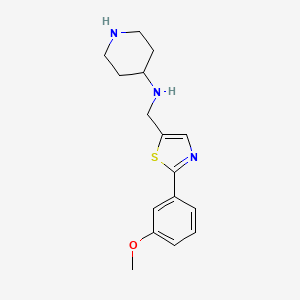 molecular formula C16H21N3OS B5939320 N-{[2-(3-methoxyphenyl)-1,3-thiazol-5-yl]methyl}-4-piperidinamine dihydrochloride 