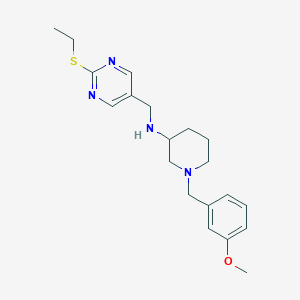 molecular formula C20H28N4OS B5939323 N-{[2-(ethylthio)-5-pyrimidinyl]methyl}-1-(3-methoxybenzyl)-3-piperidinamine 