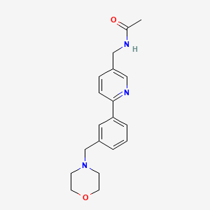 molecular formula C19H23N3O2 B5939325 N-({6-[3-(morpholin-4-ylmethyl)phenyl]pyridin-3-yl}methyl)acetamide 