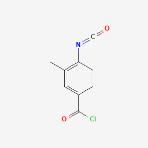 molecular formula C9H6ClNO2 B593938 4-Isocyanato-3-methylbenzoyl chloride CAS No. 131457-71-1