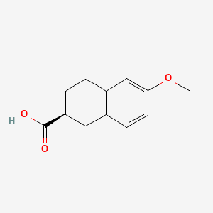 molecular formula C12H14O3 B593939 (S)-6-methoxy-1,2,3,4-tetrahydronaphthalene-2-carboxylic acid CAS No. 136759-41-6