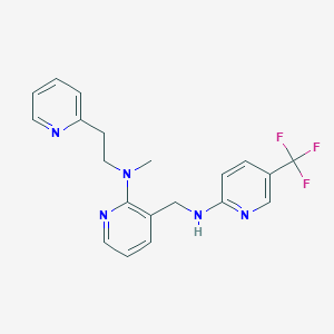 molecular formula C20H20F3N5 B5939392 N-methyl-N-(2-pyridin-2-ylethyl)-3-({[5-(trifluoromethyl)pyridin-2-yl]amino}methyl)pyridin-2-amine 