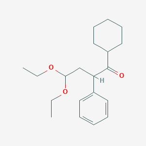 1-Cyclohexyl-4,4-diethoxy-2-phenylbutan-1-one