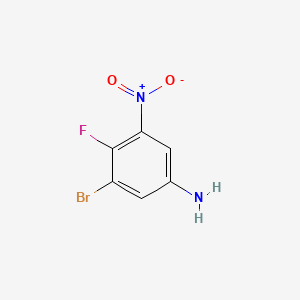 molecular formula C6H4BrFN2O2 B593950 3-Bromo-4-fluoro-5-nitroaniline CAS No. 1356493-54-3